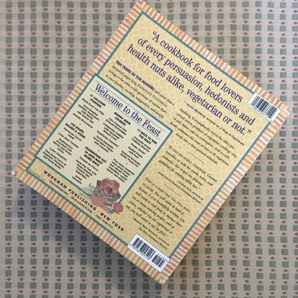 'Passionate Vegetarian Cookbook' Crescent Dragonwagon Softcover Y2K - Picture 3 of 13